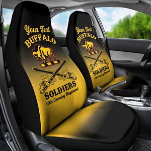 Personalized Afro-Americans Buffalo Soldiers Car Seat Cover 10th Cavalry Regiment