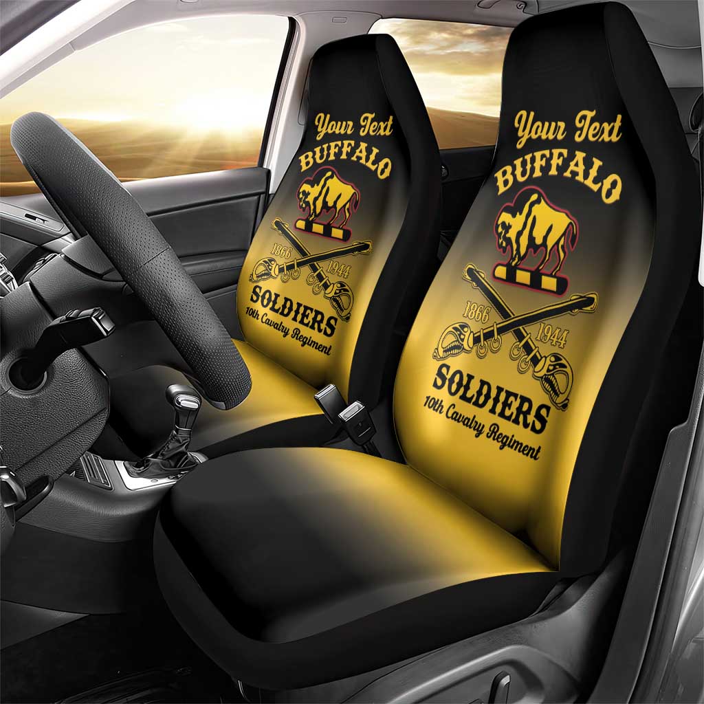 Personalized Afro-Americans Buffalo Soldiers Car Seat Cover 10th Cavalry Regiment