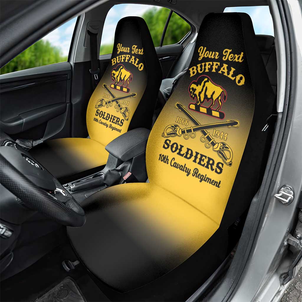Personalized Afro-Americans Buffalo Soldiers Car Seat Cover 10th Cavalry Regiment