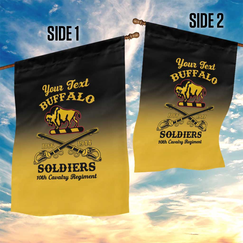 Personalized Afro-Americans Buffalo Soldiers Garden Flag 10th Cavalry Regiment