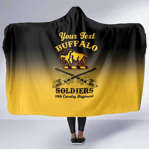 Personalized Afro-Americans Buffalo Soldiers Hooded Blanket 10th Cavalry Regiment