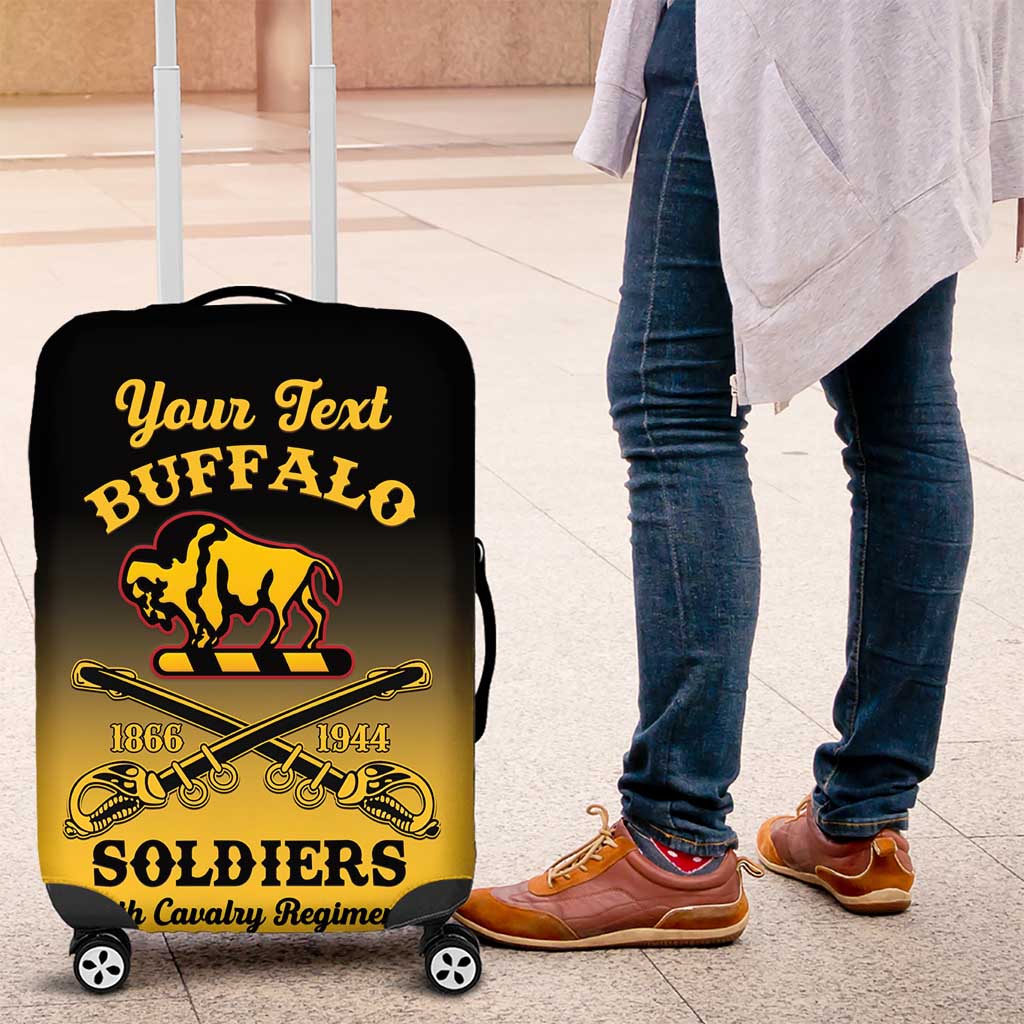 Personalized Afro-Americans Buffalo Soldiers Luggage Cover 10th Cavalry Regiment
