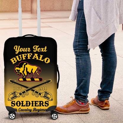 Personalized Afro-Americans Buffalo Soldiers Luggage Cover 10th Cavalry Regiment