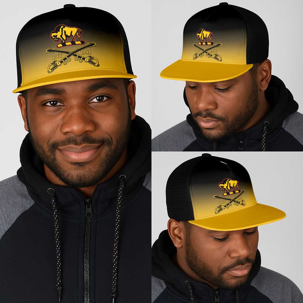 Afro-Americans Buffalo Soldiers Mesh Trucker Cap 10th Cavalry Regiment - African Pride