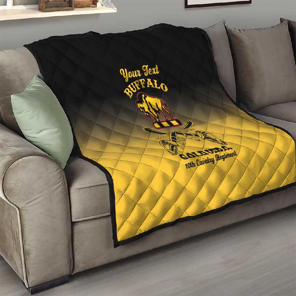 Personalized Afro-Americans Buffalo Soldiers Quilt 10th Cavalry Regiment