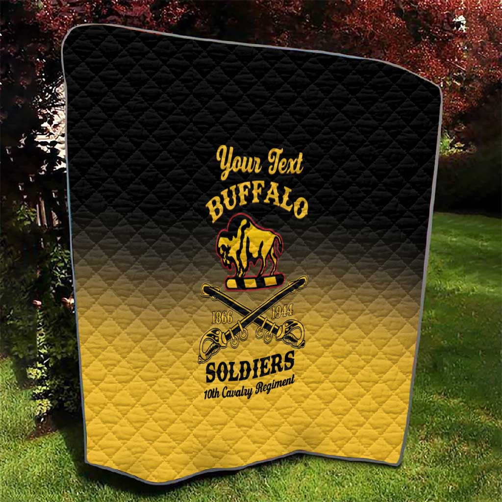 Personalized Afro-Americans Buffalo Soldiers Quilt 10th Cavalry Regiment