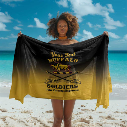 Personalized Afro-Americans Buffalo Soldiers Sarong 10th Cavalry Regiment