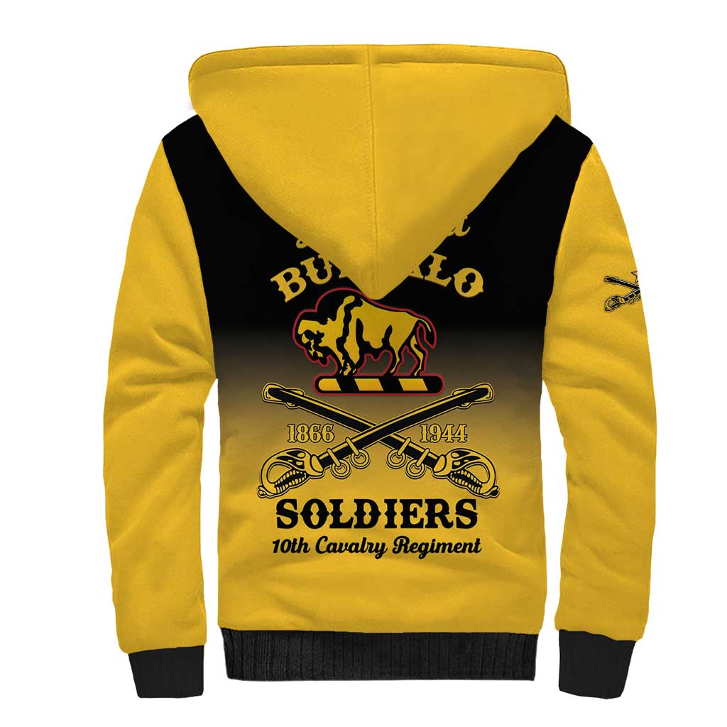 Personalized Afro-Americans Buffalo Soldiers Sherpa Hoodie 10th Cavalry Regiment
