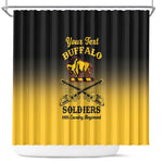 Personalized Afro-Americans Buffalo Soldiers Shower Curtain 10th Cavalry Regiment