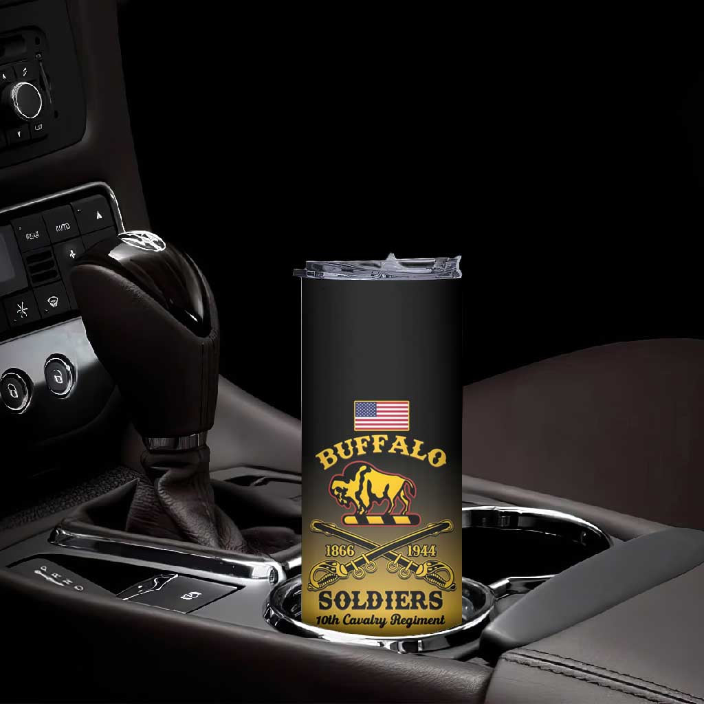 Personalized Afro-Americans Buffalo Soldiers Skinny Tumbler 10th Cavalry Regiment