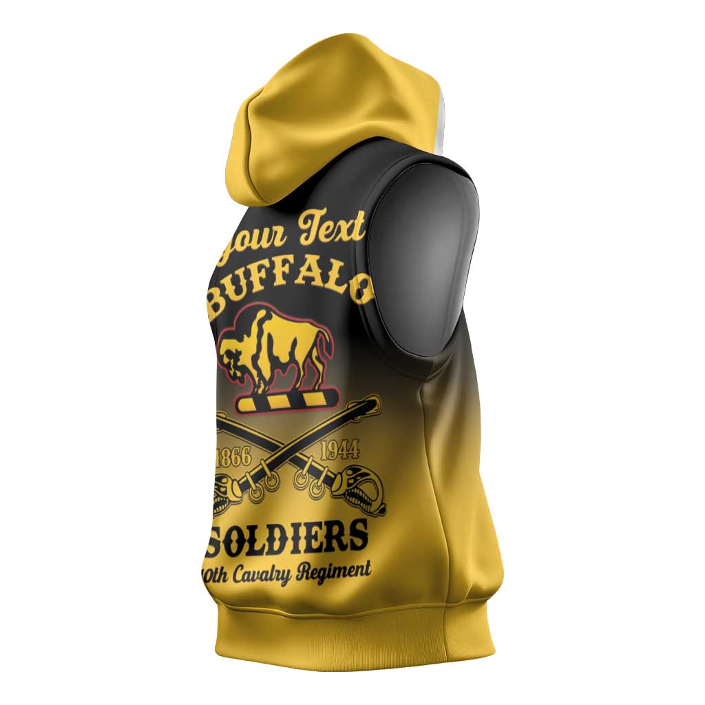 Personalized Afro-Americans Buffalo Soldiers Sleeveless Hoodie 10th Cavalry Regiment - African Pride