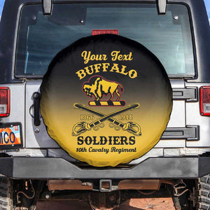 Personalized Afro-Americans Buffalo Soldiers Spare Tire Cover 10th Cavalry Regiment
