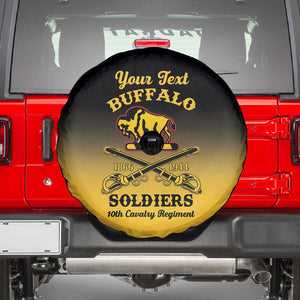Personalized Afro-Americans Buffalo Soldiers Spare Tire Cover 10th Cavalry Regiment