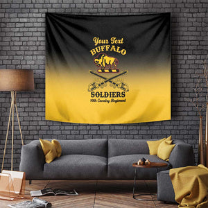 Personalized Afro-Americans Buffalo Soldiers Tapestry 10th Cavalry Regiment