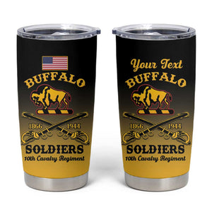 Personalized Afro-Americans Buffalo Soldiers Tumbler Cup 10th Cavalry Regiment