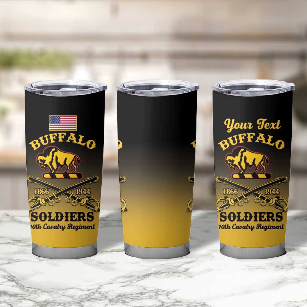 Personalized Afro-Americans Buffalo Soldiers Tumbler Cup 10th Cavalry Regiment