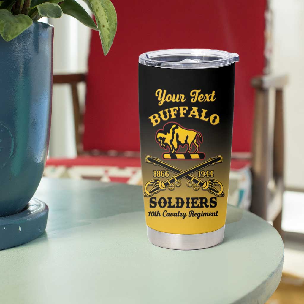 Personalized Afro-Americans Buffalo Soldiers Tumbler Cup 10th Cavalry Regiment