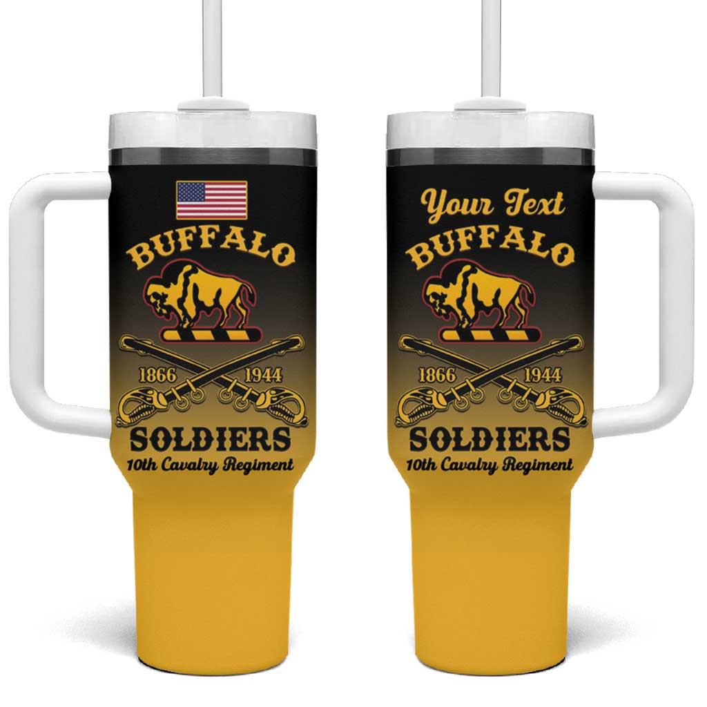 Personalized Afro-Americans Buffalo Soldiers Tumbler With Handle 10th Cavalry Regiment