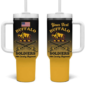 Personalized Afro-Americans Buffalo Soldiers Tumbler With Handle 10th Cavalry Regiment
