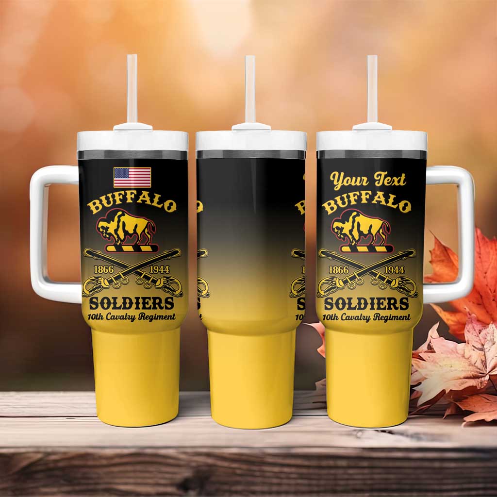 Personalized Afro-Americans Buffalo Soldiers Tumbler With Handle 10th Cavalry Regiment
