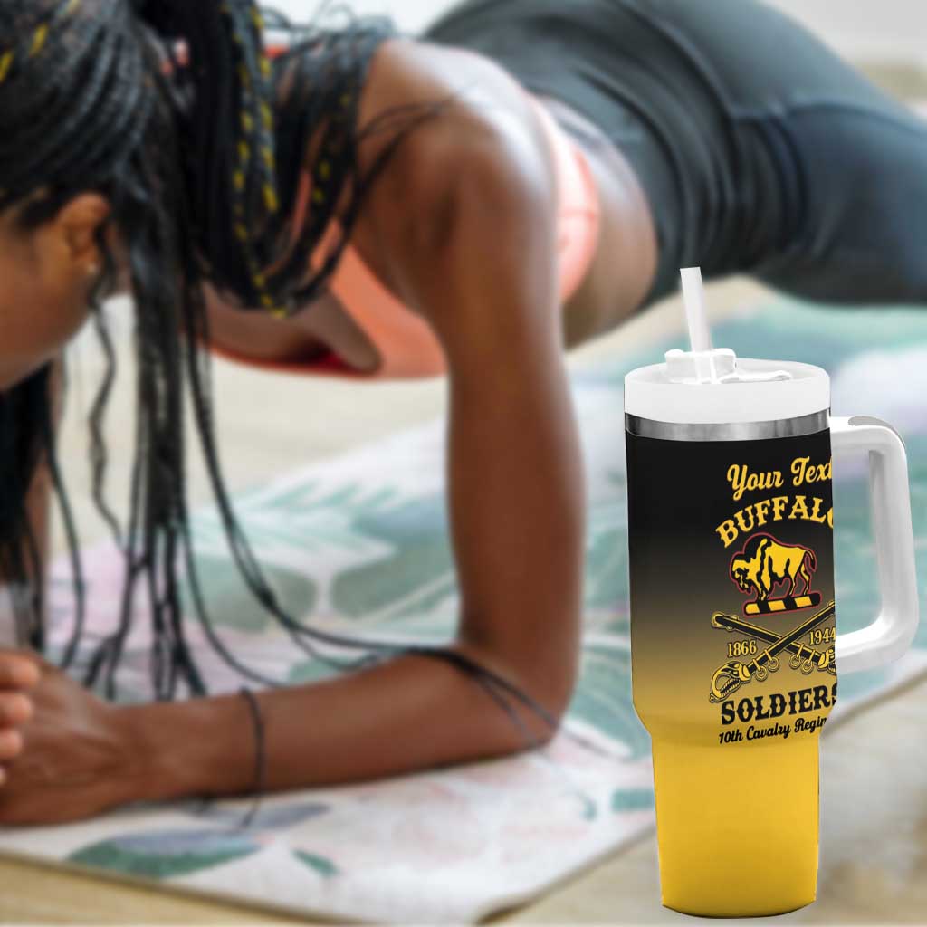 Personalized Afro-Americans Buffalo Soldiers Tumbler With Handle 10th Cavalry Regiment