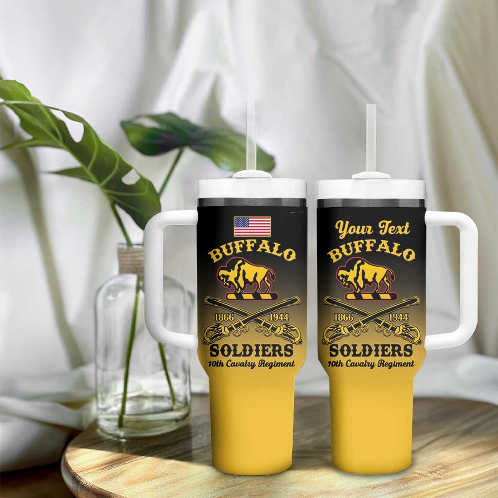 Personalized Afro-Americans Buffalo Soldiers Tumbler With Handle 10th Cavalry Regiment
