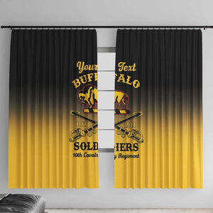Personalized Afro-Americans Buffalo Soldiers Window Curtain 10th Cavalry Regiment