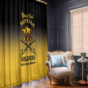 Personalized Afro-Americans Buffalo Soldiers Window Curtain 10th Cavalry Regiment
