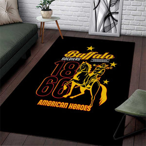 Afro-Americans Buffalo Soldiers Area Rug 9th and 10th Cavalry Regiment