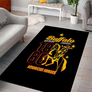 Afro-Americans Buffalo Soldiers Area Rug 9th and 10th Cavalry Regiment