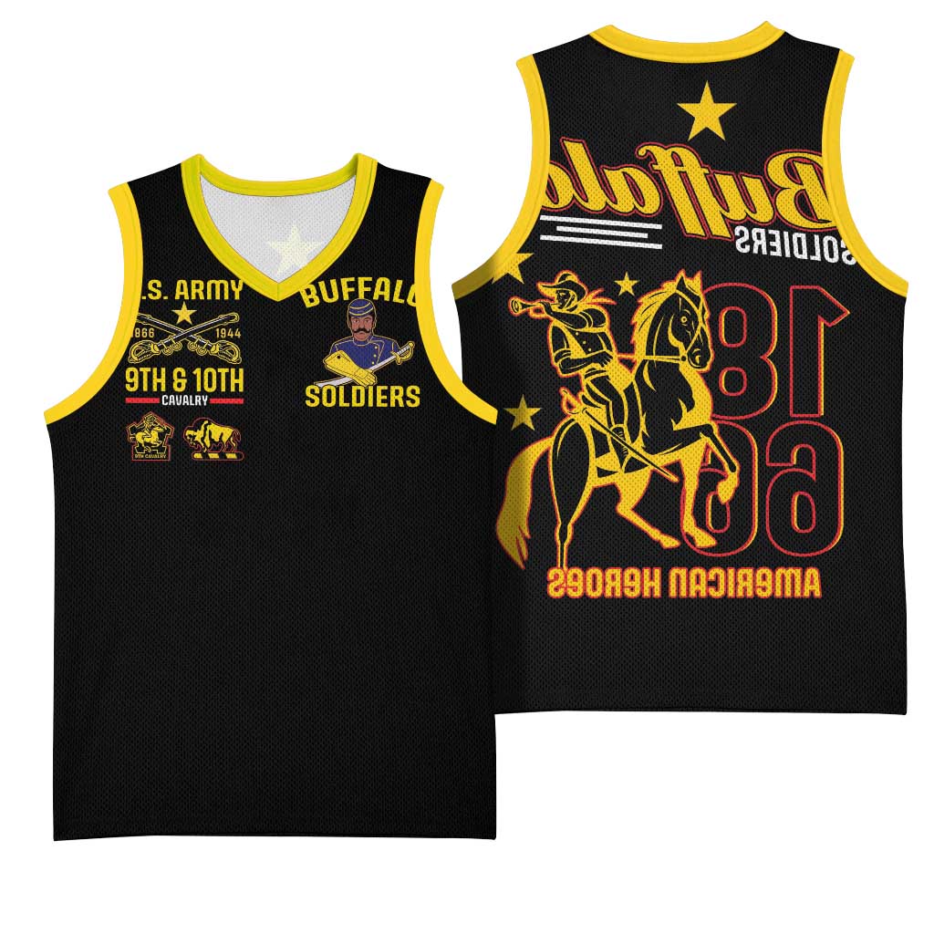Afro-Americans Buffalo Soldiers Basketball Jersey 9th and 10th Cavalry Regiment - African Pride