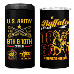 Afro-Americans Buffalo Soldiers 4 in 1 Can Cooler Tumbler 9th and 10th Cavalry Regiment