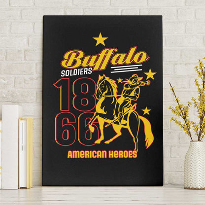 Afro-Americans Buffalo Soldiers Canvas Wall Art 9th and 10th Cavalry Regiment