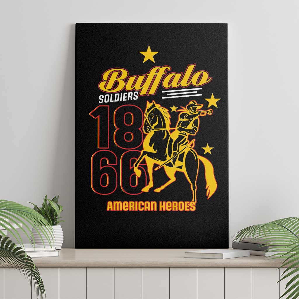 Afro-Americans Buffalo Soldiers Canvas Wall Art 9th and 10th Cavalry Regiment
