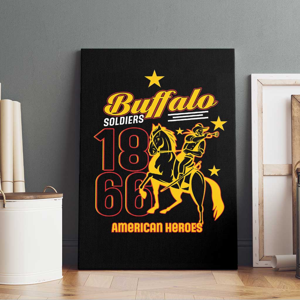 Afro-Americans Buffalo Soldiers Canvas Wall Art 9th and 10th Cavalry Regiment