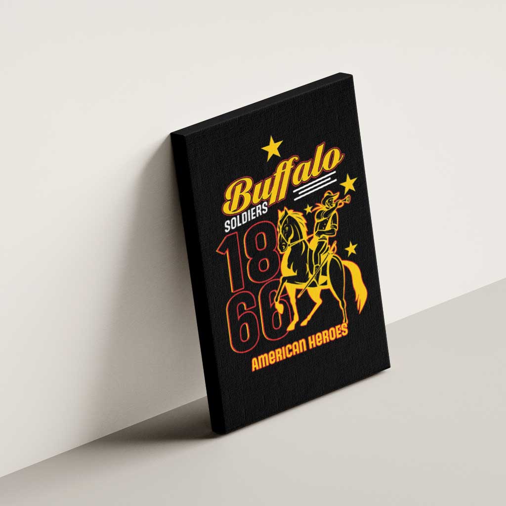 Afro-Americans Buffalo Soldiers Canvas Wall Art 9th and 10th Cavalry Regiment