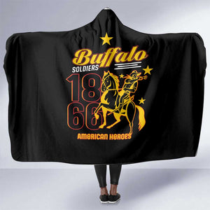 Afro-Americans Buffalo Soldiers Hooded Blanket 9th and 10th Cavalry Regiment