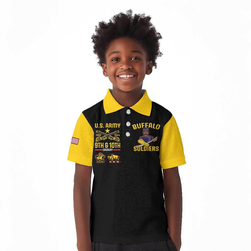 Afro-Americans Buffalo Soldiers Kid Polo Shirt 9th and 10th Cavalry Regiment
