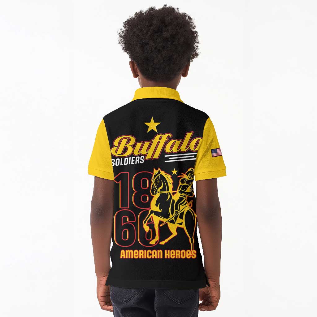Afro-Americans Buffalo Soldiers Kid Polo Shirt 9th and 10th Cavalry Regiment
