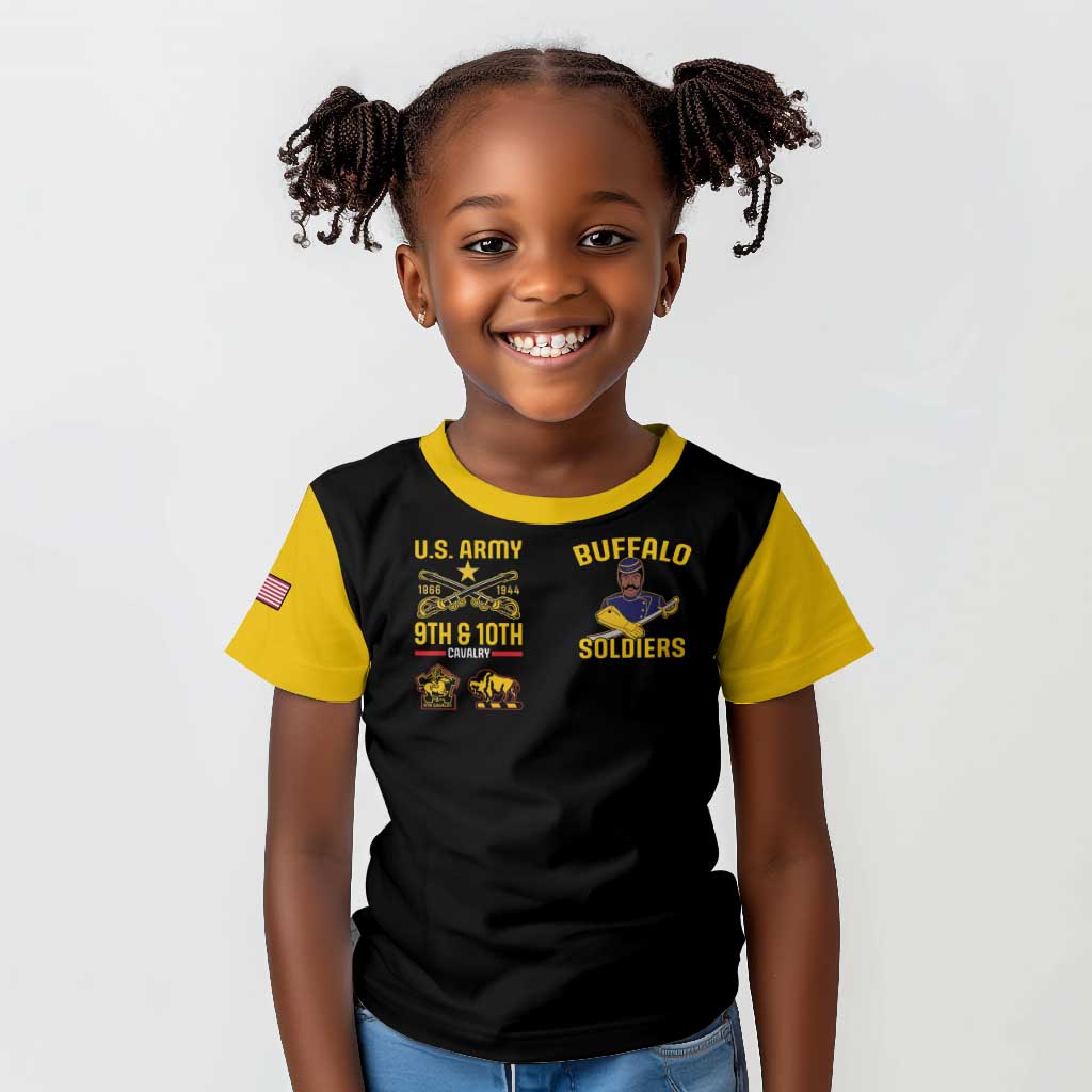 Afro-Americans Buffalo Soldiers Kid T shirt 9th and 10th Cavalry Regiment