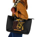 Afro-Americans Buffalo Soldiers Leather Tote Bag 9th and 10th Cavalry Regiment