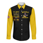 Afro-Americans Buffalo Soldiers Long Sleeve Button Shirt 9th and 10th Cavalry Regiment