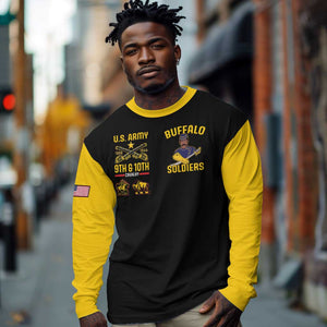 Afro-Americans Buffalo Soldiers Long Sleeve Shirt 9th and 10th Cavalry Regiment