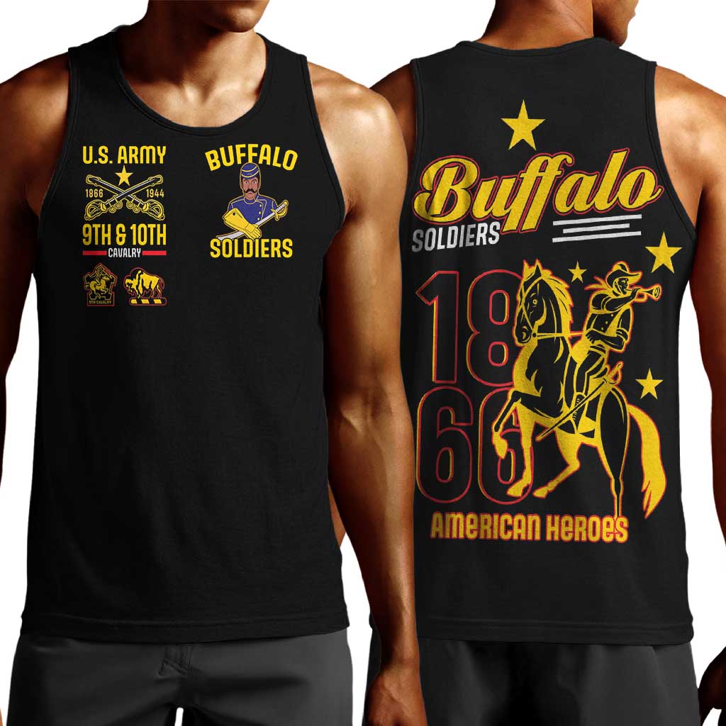Afro-Americans Buffalo Soldiers Men Tank Top 9th and 10th Cavalry Regiment