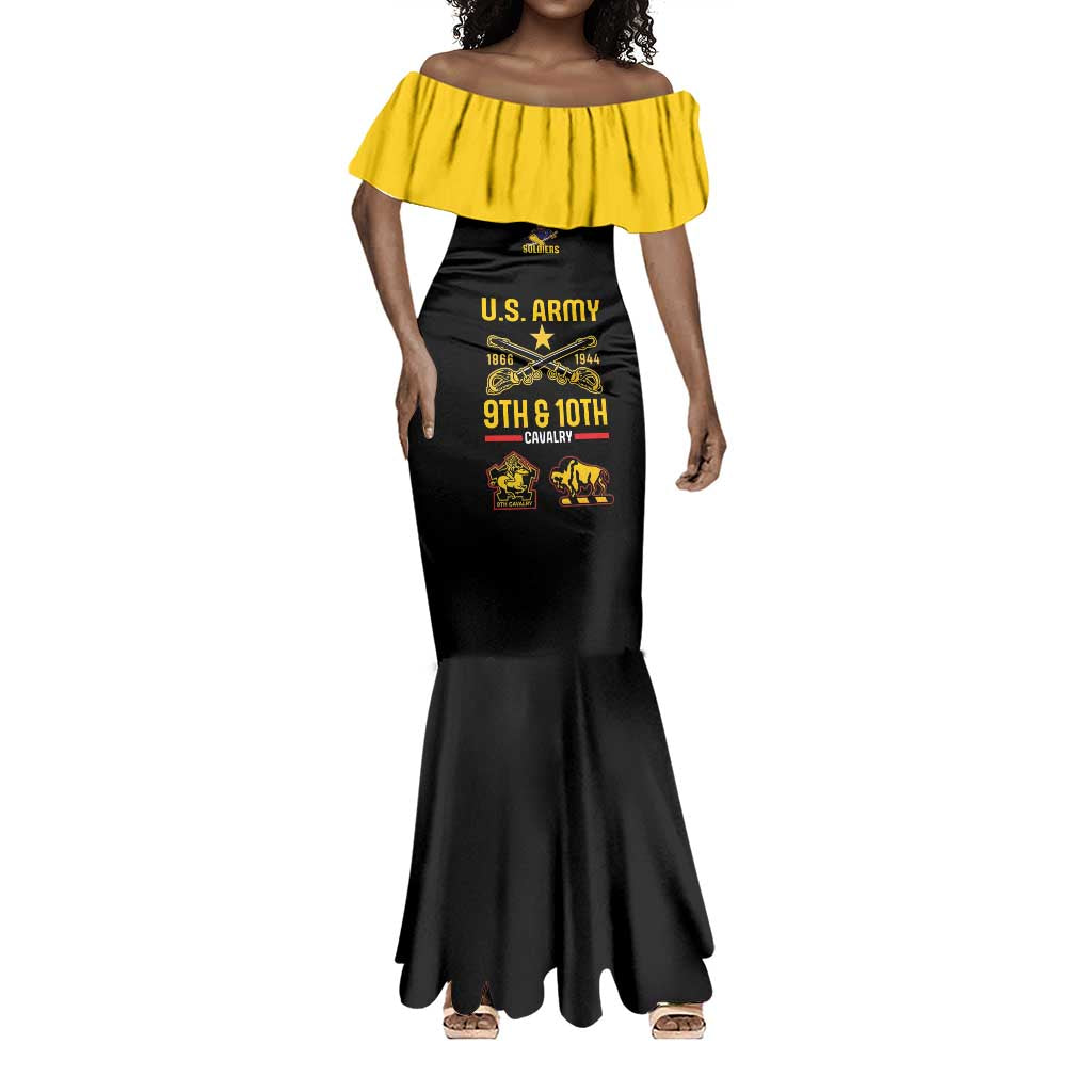 Afro-Americans Buffalo Soldiers Mermaid Dress 9th and 10th Cavalry Regiment