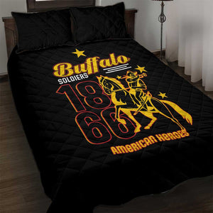 Afro-Americans Buffalo Soldiers Quilt Bed Set 9th and 10th Cavalry Regiment