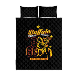 Afro-Americans Buffalo Soldiers Quilt Bed Set 9th and 10th Cavalry Regiment