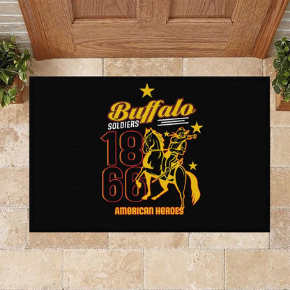 Afro-Americans Buffalo Soldiers Rubber Doormat 9th and 10th Cavalry Regiment