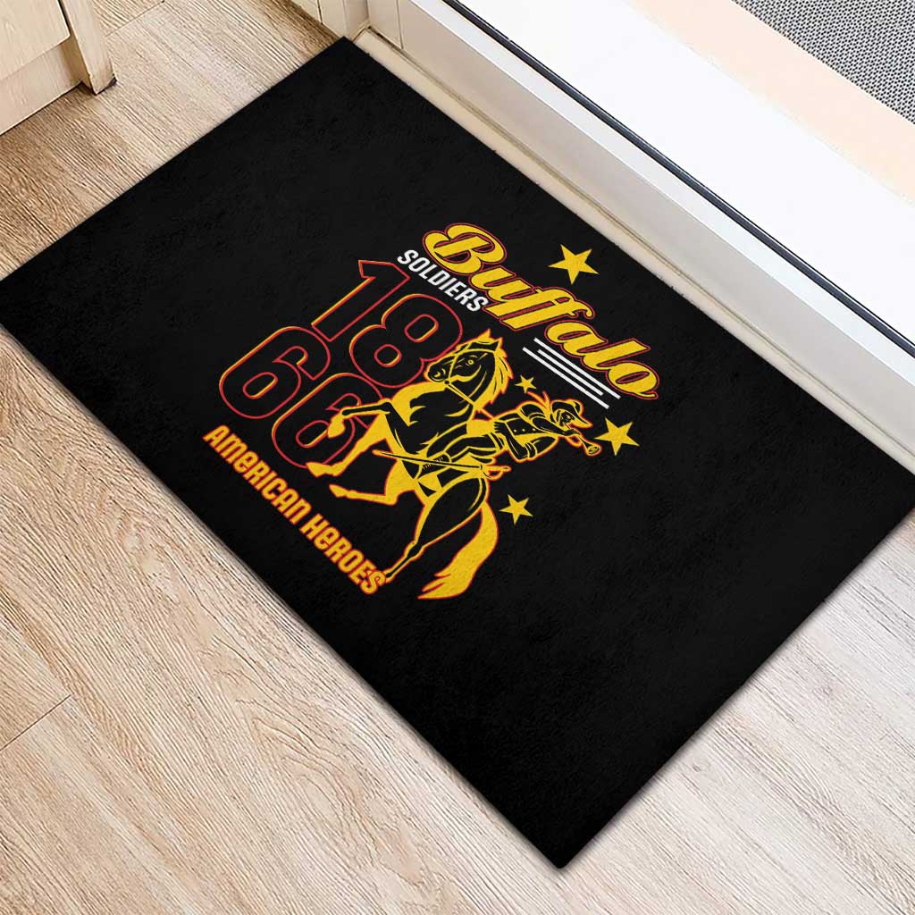 Afro-Americans Buffalo Soldiers Rubber Doormat 9th and 10th Cavalry Regiment
