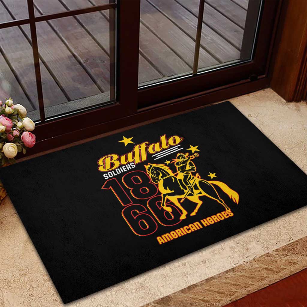Afro-Americans Buffalo Soldiers Rubber Doormat 9th and 10th Cavalry Regiment